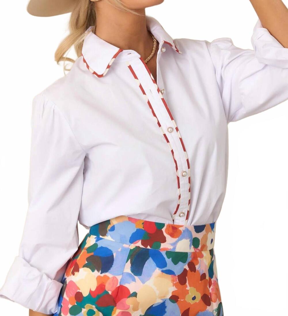 NEW PROSPERINA vivian top in white